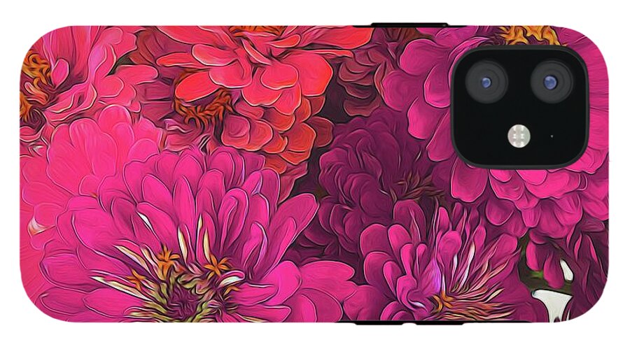 Pink Zinnias - Phone Case