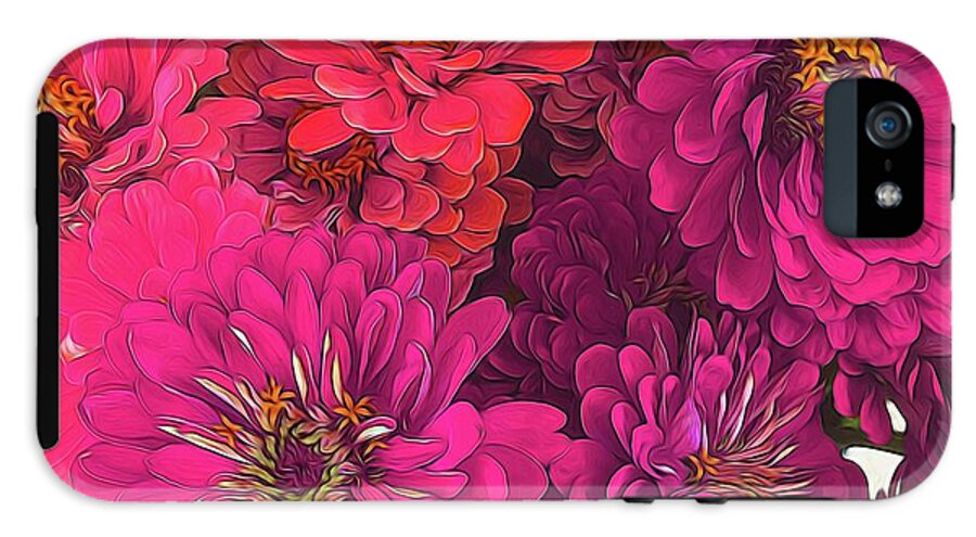 Pink Zinnias - Phone Case