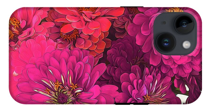 Pink Zinnias - Phone Case