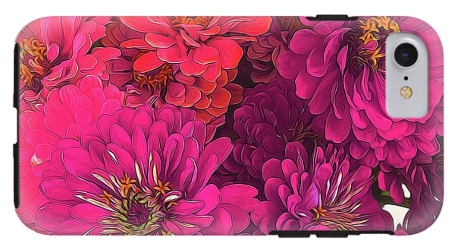 Pink Zinnias - Phone Case
