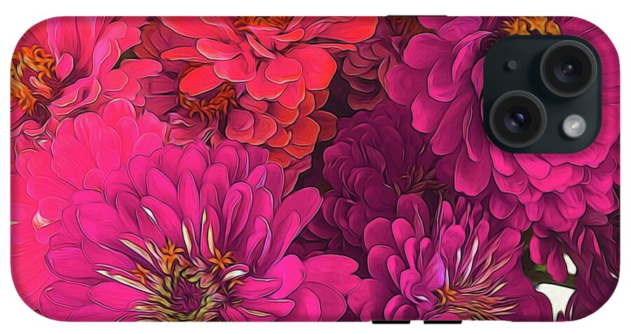 Pink Zinnias - Phone Case