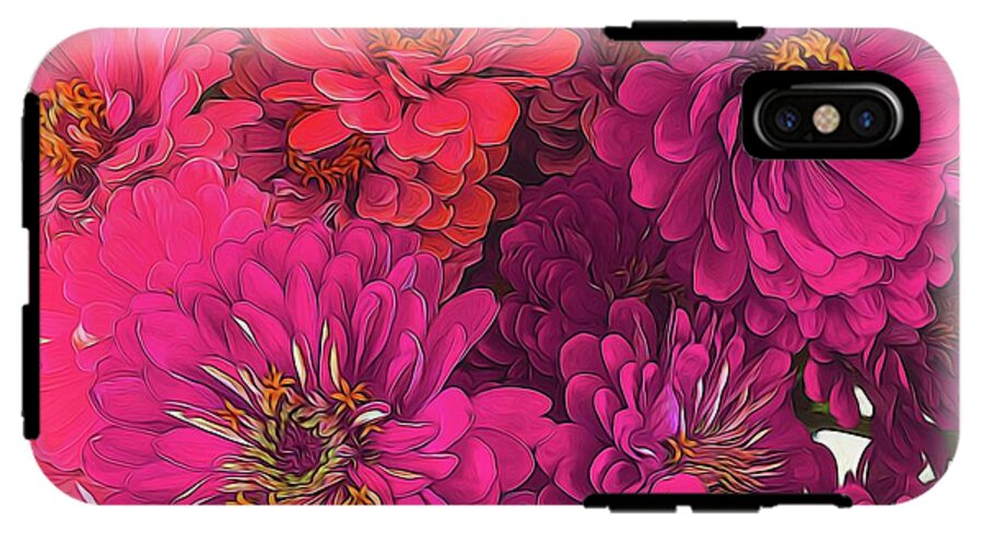 Pink Zinnias - Phone Case