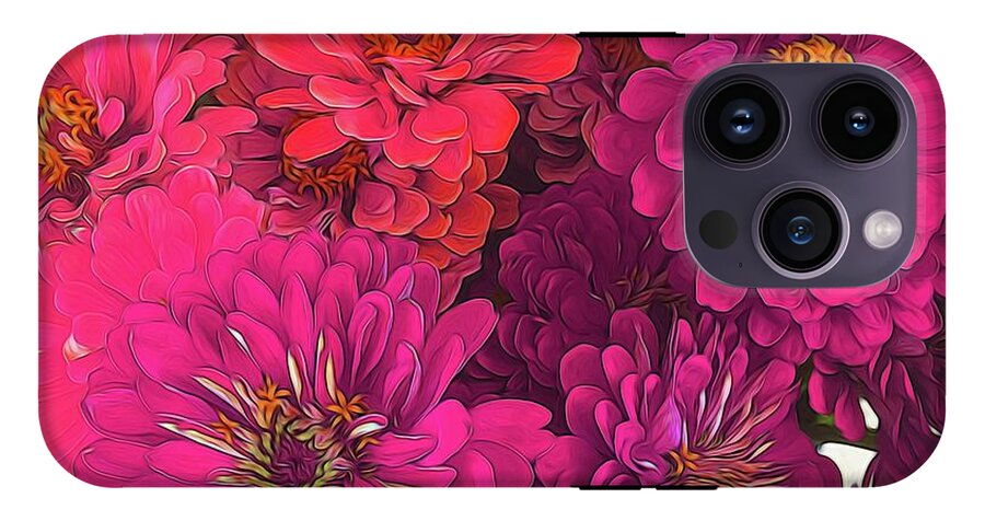 Pink Zinnias - Phone Case