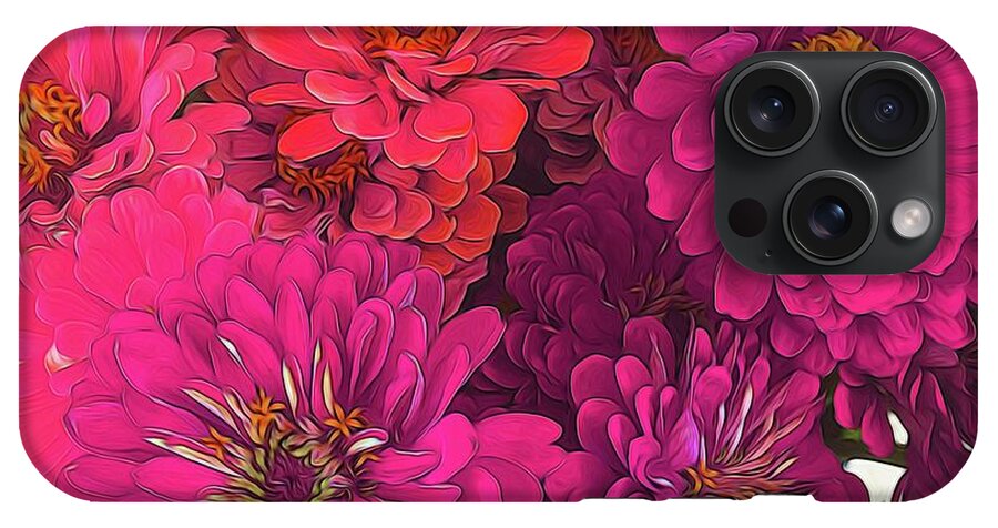 Pink Zinnias - Phone Case