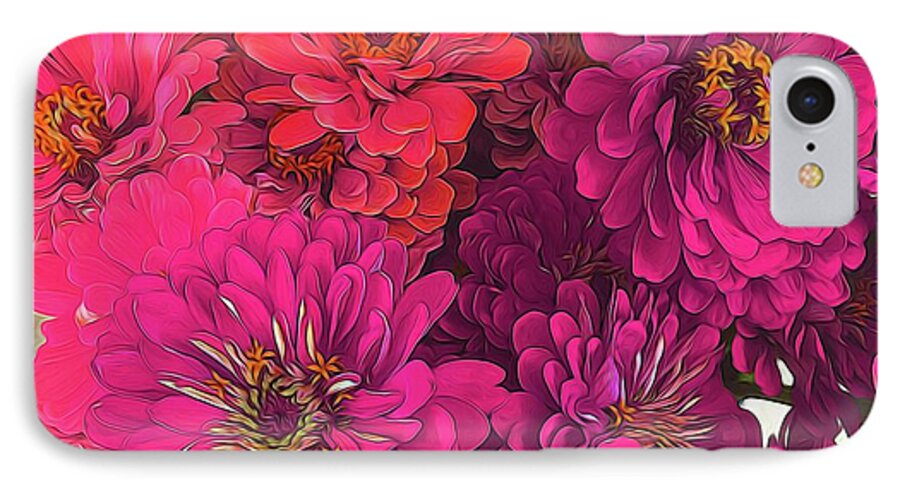 Pink Zinnias - Phone Case