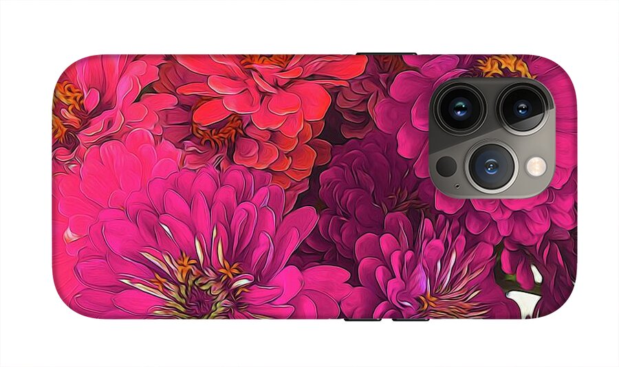 Pink Zinnias - Phone Case