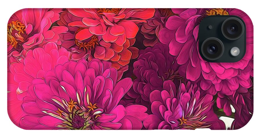 Pink Zinnias - Phone Case