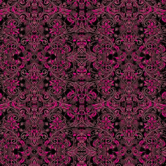 Pink and Black Vines and Lace Digital Image Download
