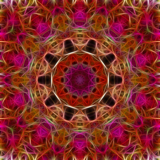 Pink and Cream Kaleidoscope Digital Image Download