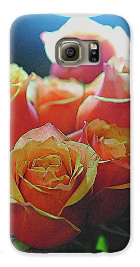 Pinki and Orange Rose Bouquet With Light - Phone Case