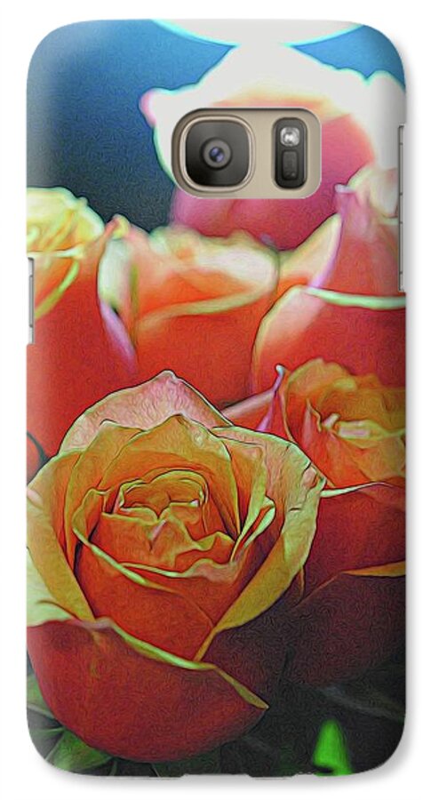 Pinki and Orange Rose Bouquet With Light - Phone Case