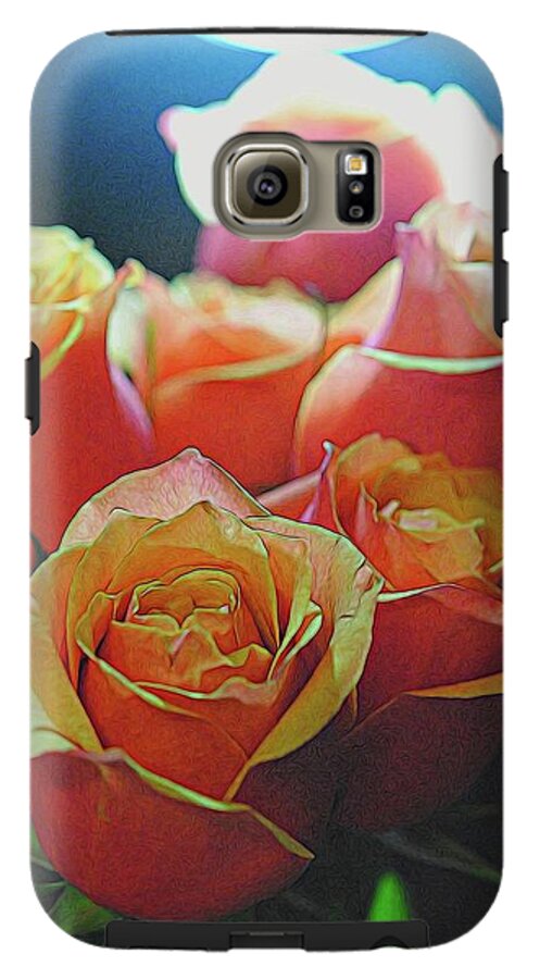 Pinki and Orange Rose Bouquet With Light - Phone Case