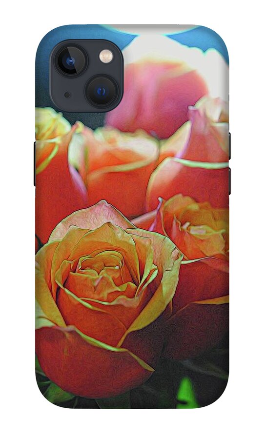 Pinki and Orange Rose Bouquet With Light - Phone Case