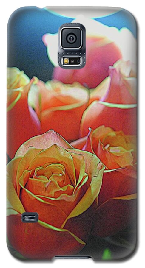 Pinki and Orange Rose Bouquet With Light - Phone Case