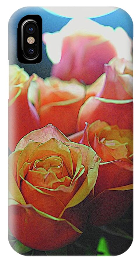 Pinki and Orange Rose Bouquet With Light - Phone Case