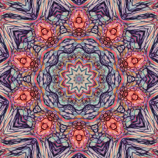 Pink and Purple Kaleidoscope 2 Digital Image Download
