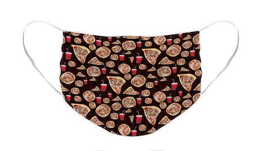 Pizza Pattern - Face Mask