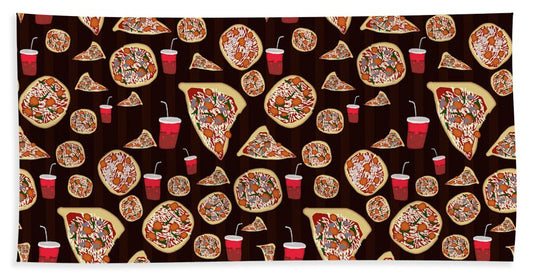 Pizza Pattern - Beach Towel