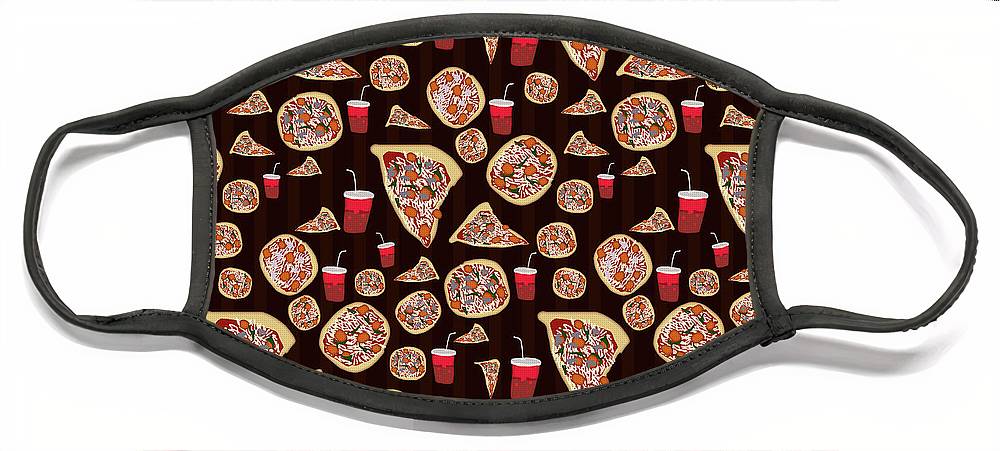 Pizza Pattern - Face Mask