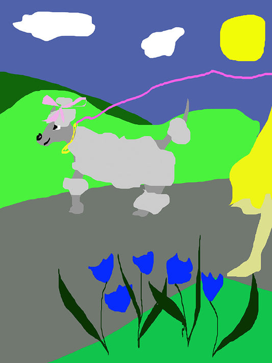 Poodle Walk Digital Image Download