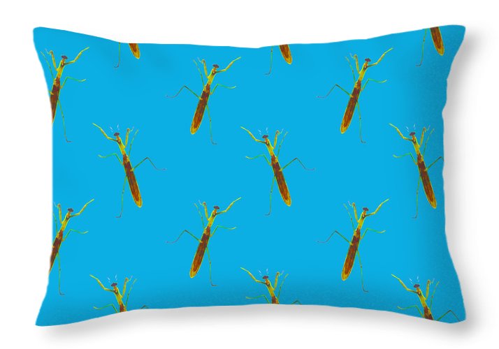 Praying Mantis Pattern - Throw Pillow