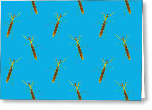 Praying Mantis Pattern - Greeting Card