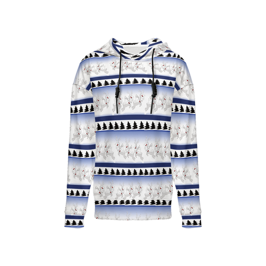 Reindeer Pattern Women’s Relaxed Fit Hoodie