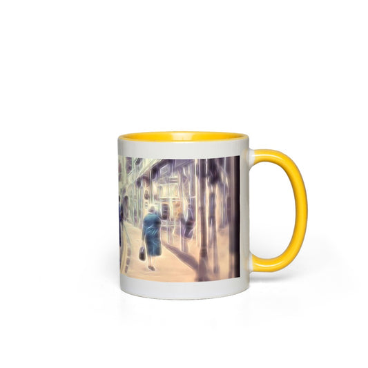 Vintage Travel Shopping London Accent Mugs