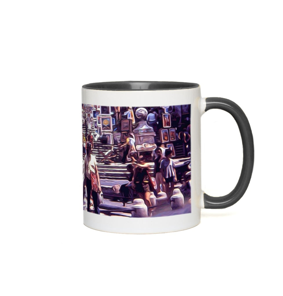 Rome Art Market On The Steps Accent Mugs