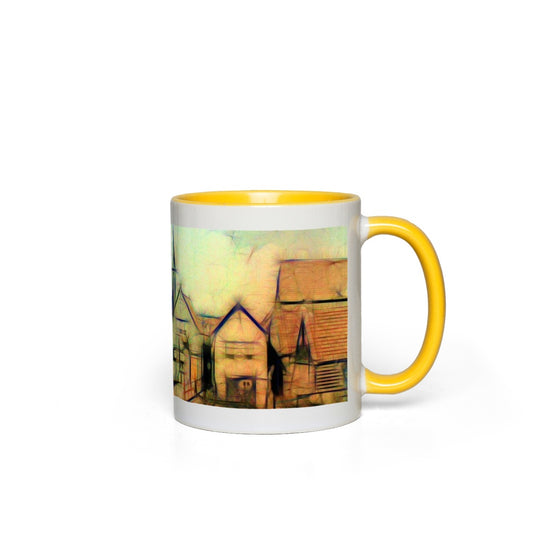 Vintage Travel Little Town Accent Mugs