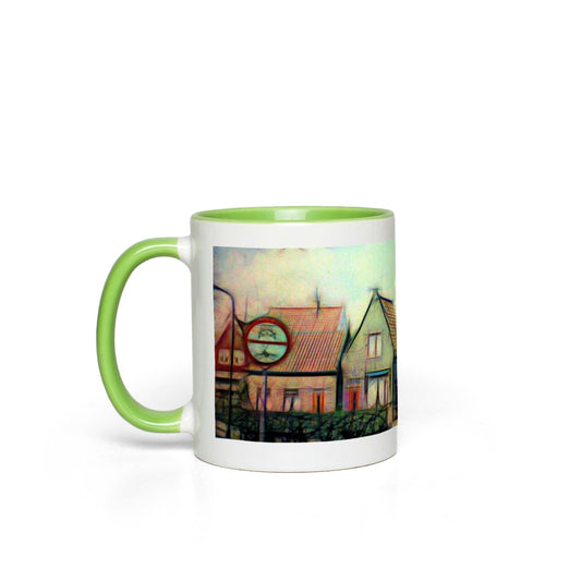 Vintage Travel Little Town Accent Mugs