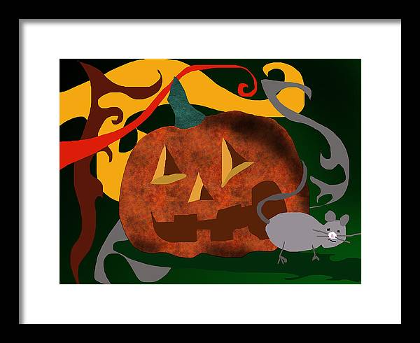 Pumpkin Mouse - Framed Print