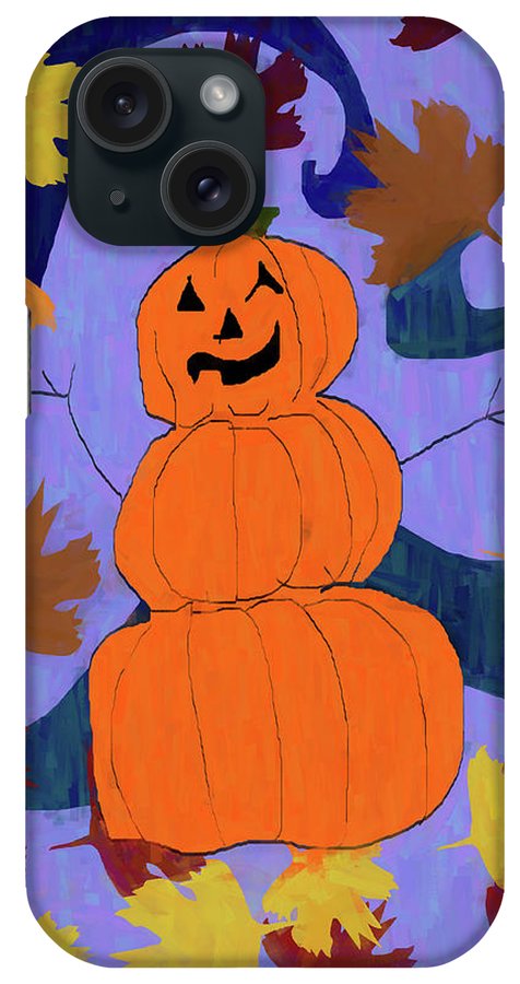 Pumpkin Snowman - Phone Case