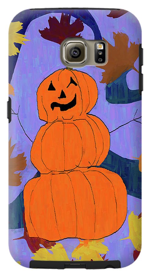 Pumpkin Snowman - Phone Case