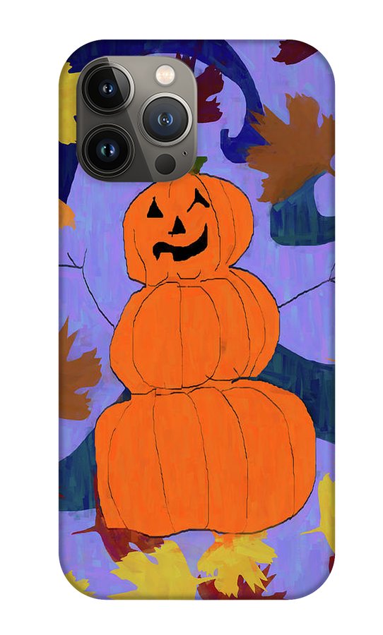 Pumpkin Snowman - Phone Case
