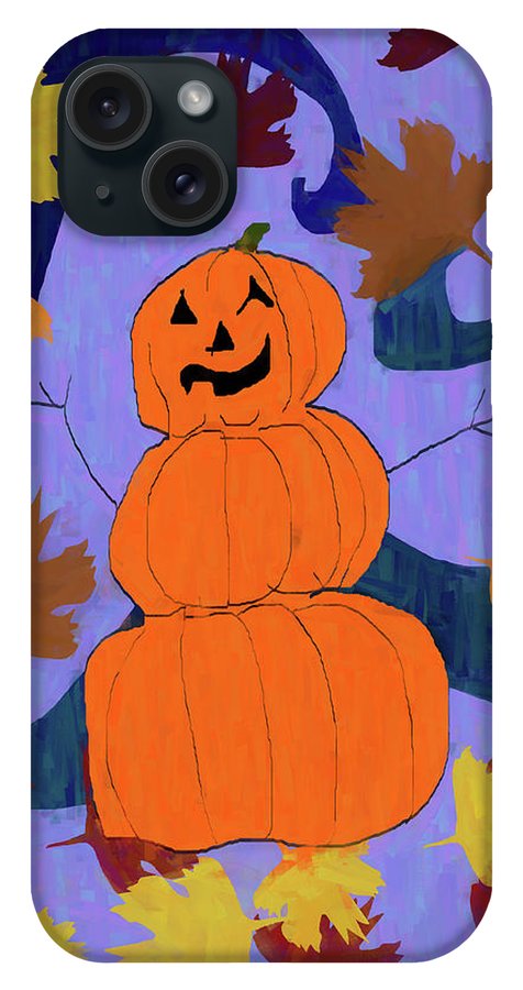 Pumpkin Snowman - Phone Case