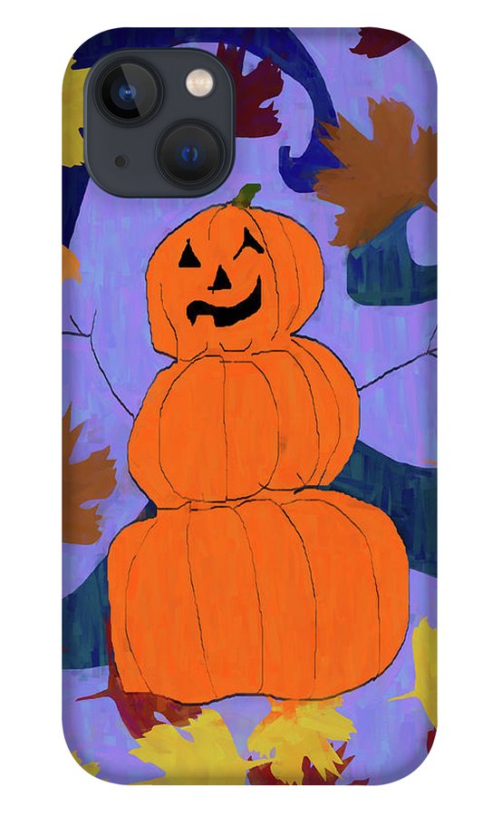 Pumpkin Snowman - Phone Case