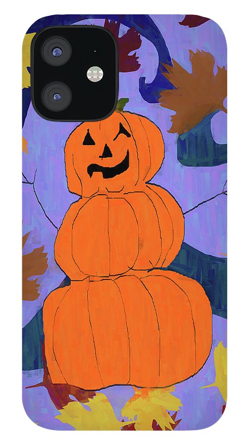 Pumpkin Snowman - Phone Case