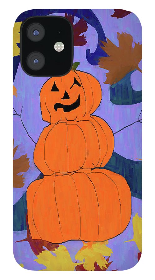 Pumpkin Snowman - Phone Case