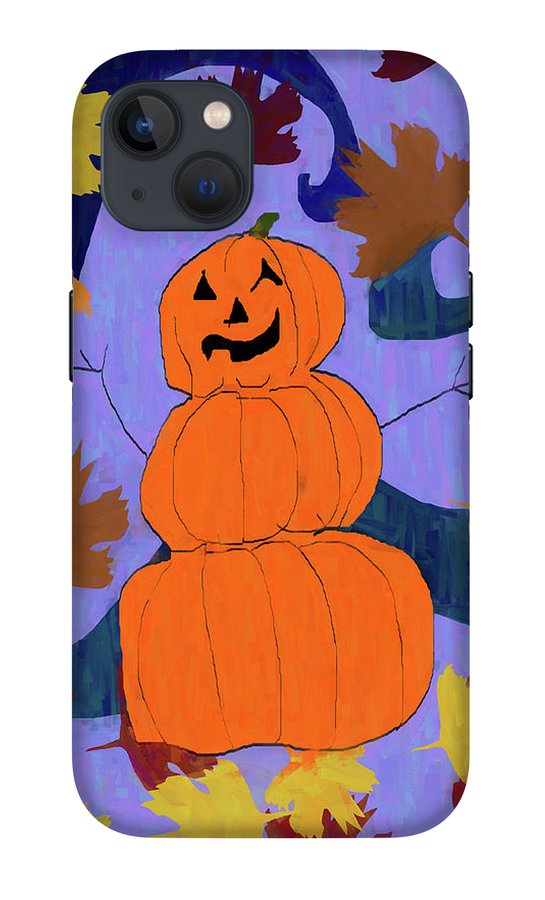 Pumpkin Snowman - Phone Case
