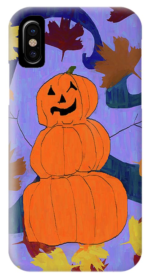 Pumpkin Snowman - Phone Case