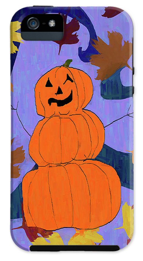 Pumpkin Snowman - Phone Case