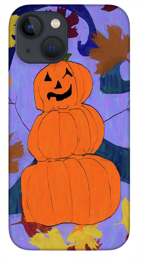 Pumpkin Snowman - Phone Case