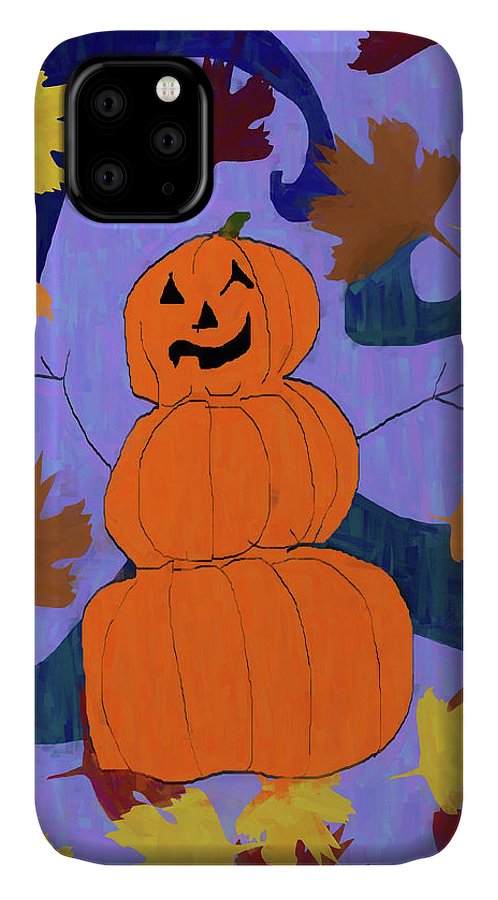 Pumpkin Snowman - Phone Case
