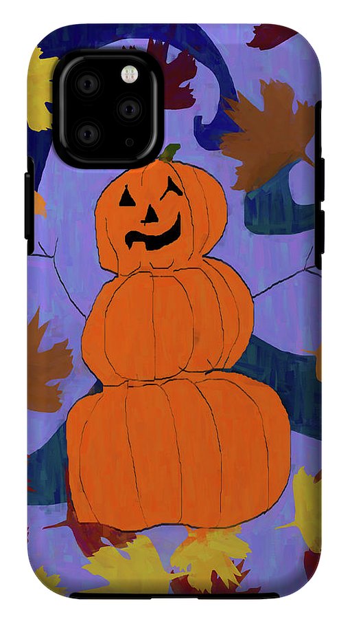 Pumpkin Snowman - Phone Case