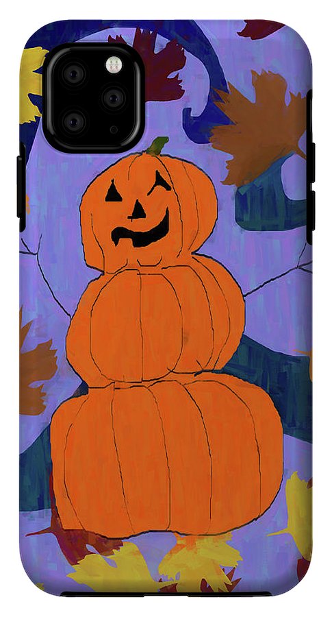 Pumpkin Snowman - Phone Case