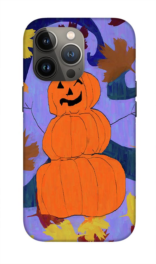 Pumpkin Snowman - Phone Case