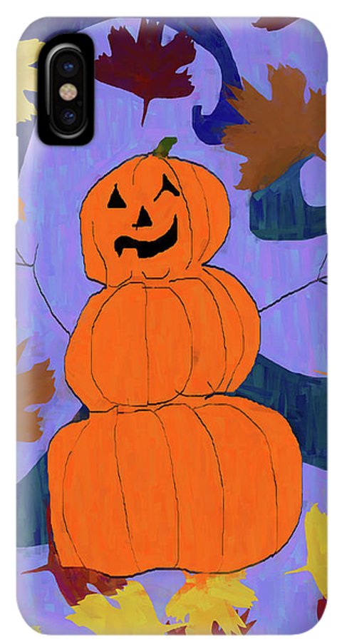Pumpkin Snowman - Phone Case