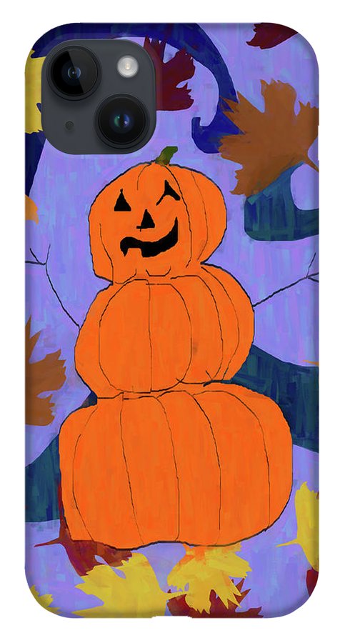 Pumpkin Snowman - Phone Case