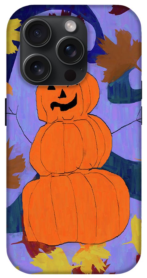 Pumpkin Snowman - Phone Case